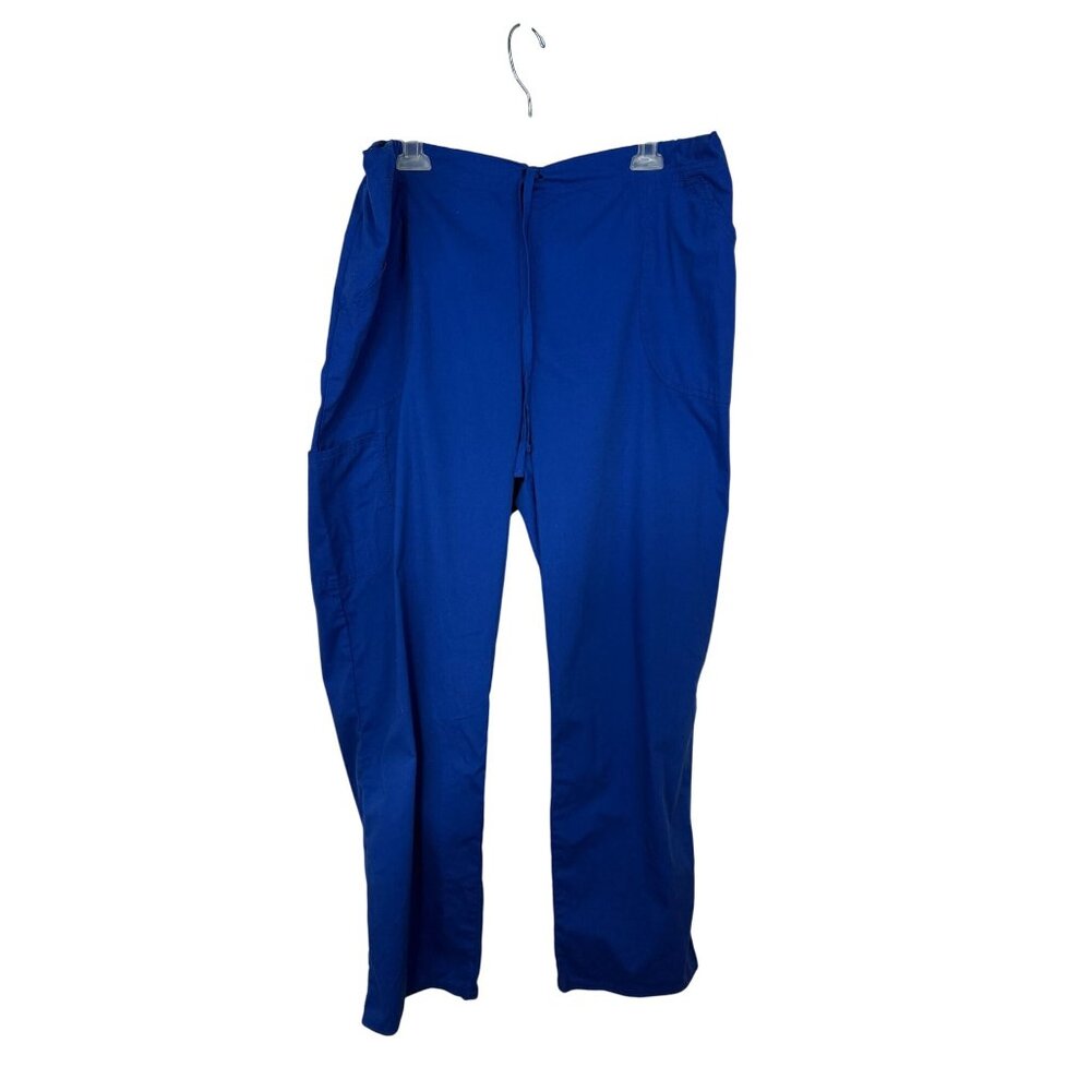 Scrubstar Electric Blue XL/XXL Drawstring Elastic Waist Scrub Pants Medical Work